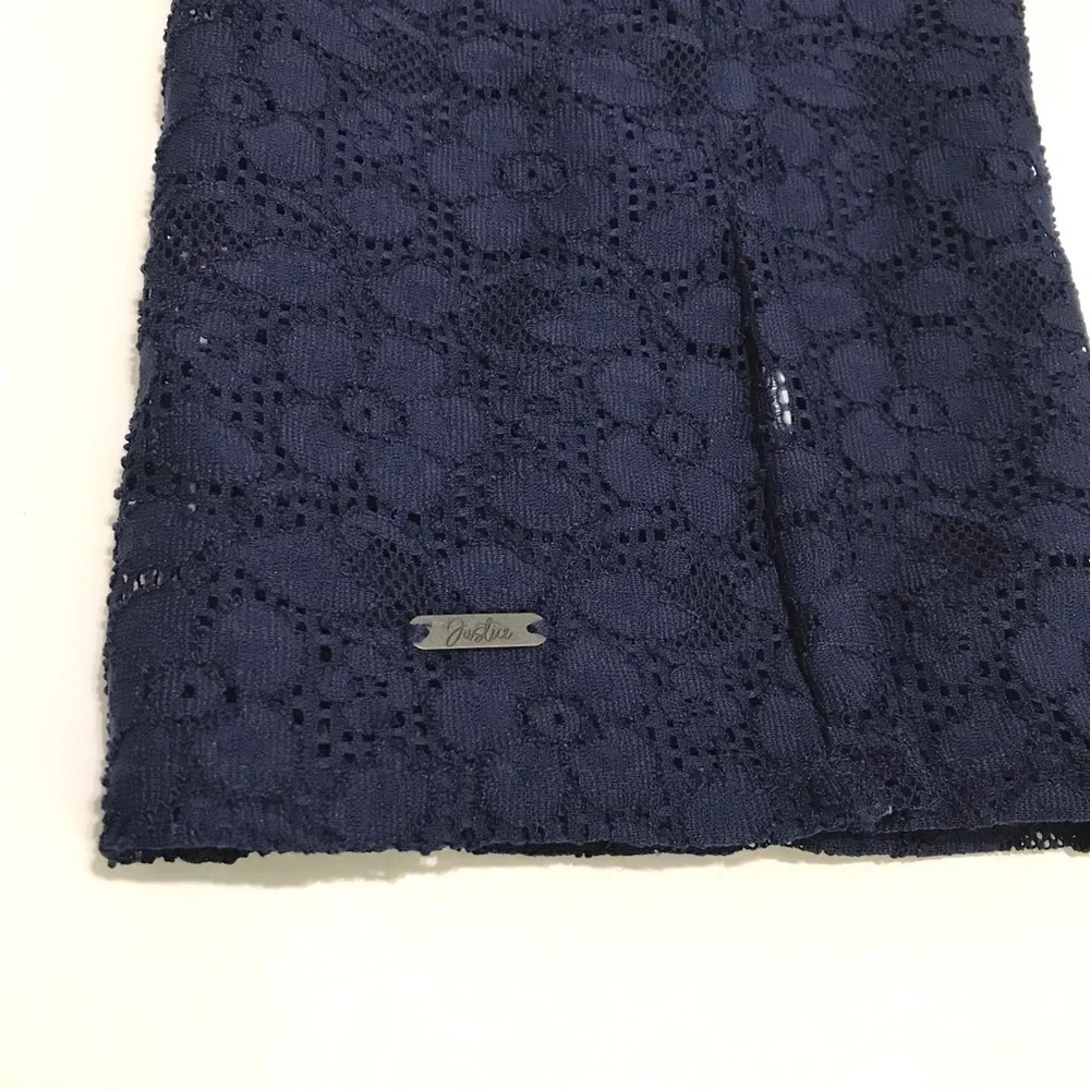 Justice 4 Piece Bundle Lace Blouse Blue Boho Blouse and Jean Skirt Size 14 14/16